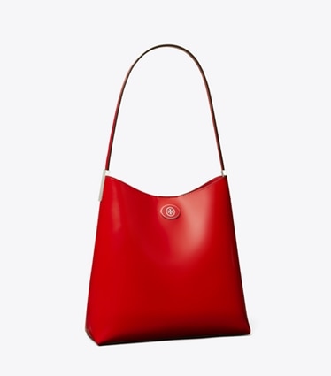 Tory Burch designer sacs hobo Sac hobo Robinson Spazzolato dans Red Sky angle