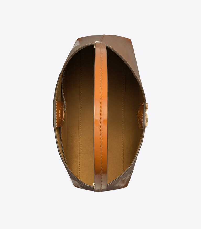 Tory Burch designer sacs hobo Sac hobo Robinson Spazzolato dans DARK SIENNA vue du dessus