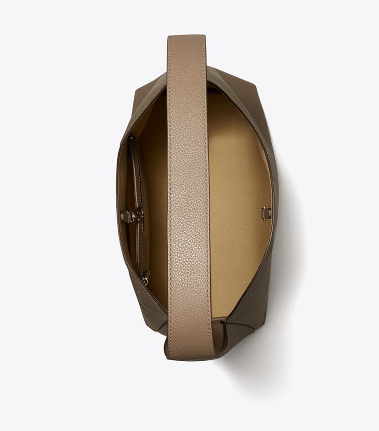 Tory Burch designer sacs hobo Sac Hobo Romy in Wild Mushroom dessus