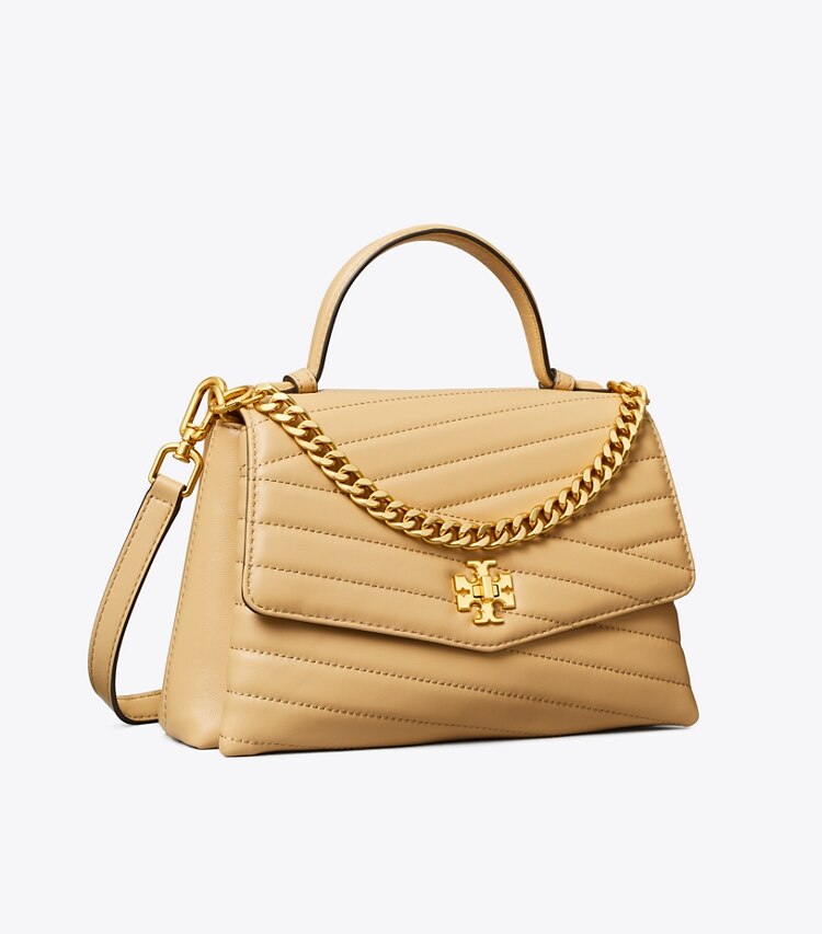 Tory Burch designer sac à main Sac Kira à chevrons et anse in Desert Dune angle