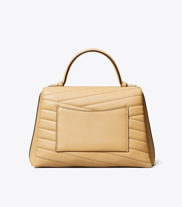 Tory Burch designer sac à main Sac Kira à chevrons et anse in Desert Dune retour