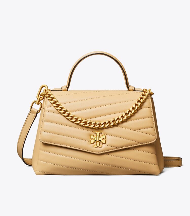 Tory Burch designer sac à main Sac Kira à chevrons et anse in Desert Dune front