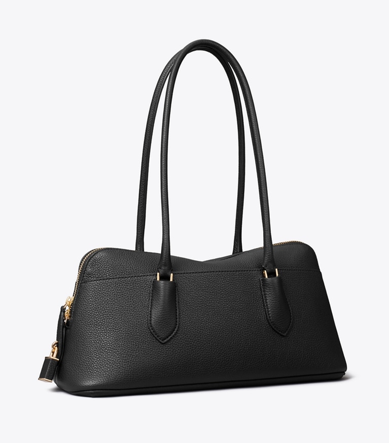 Tory Burch designer sac à main Sac Lock East-West in Black angle