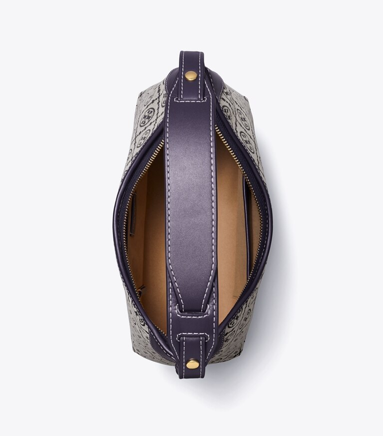 Tory Burch designer sacs porté épaule Sac Messenger T Monogram in Tory Navy angle