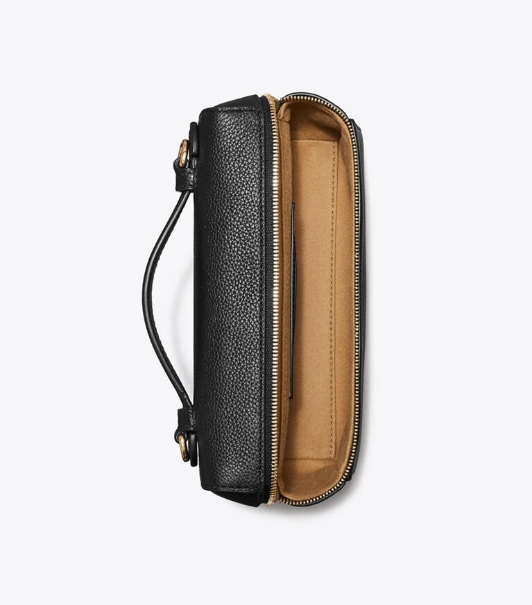 Tory Burch designer sacs à bandoulière Sac mince à poignée supérieure Romy dans Black vue du dessus