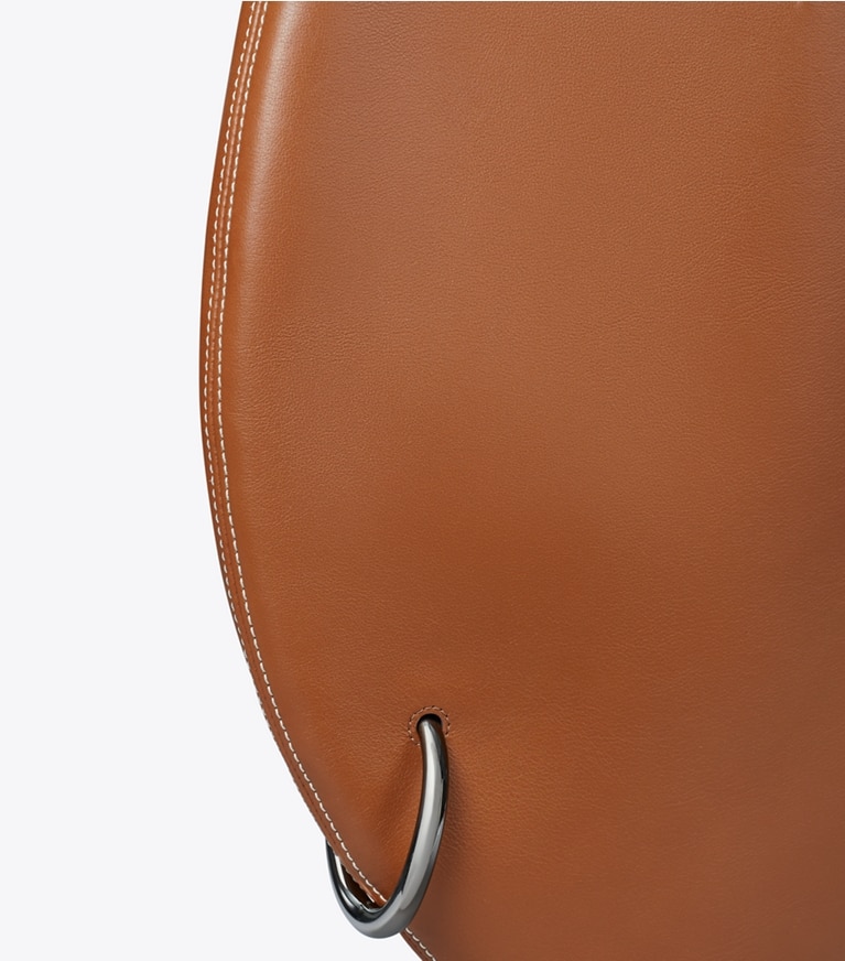 Tory Burch designer sacs porté épaule Sac Pierced Soft dans Aged Tan détails