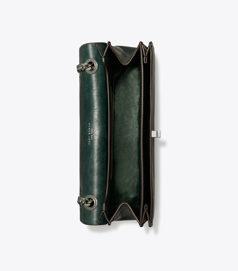Tory Burch designer sacs porté épaule Sac porté épaule à fermoir Kira in Warm Teal angle