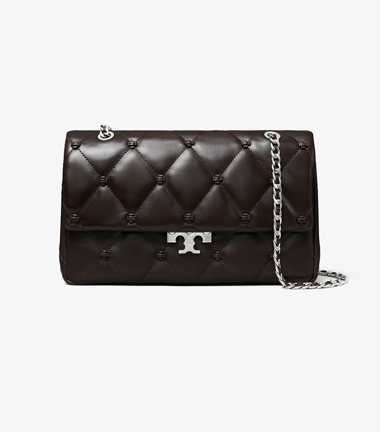 Tory Burch designer sacs porté épaule Sac porté épaule à nœud Bunny in Cocoa front