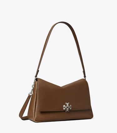 Tory Burch designer sacs porté épaule Sac porté épaule Charlie dans Malt Brown angle