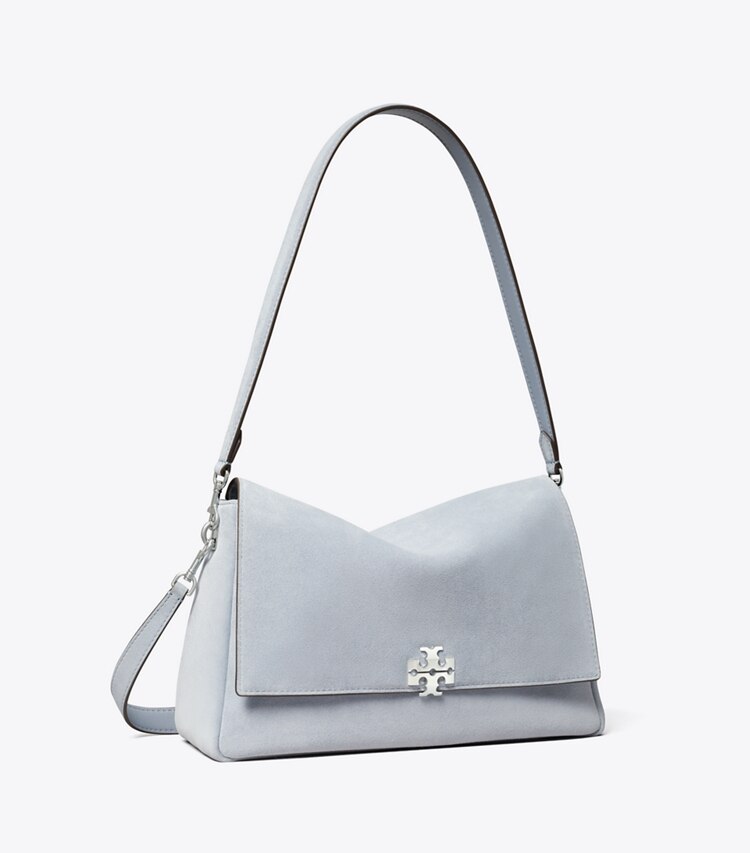 Tory Burch designer sacs porté épaule Sac porté épaule Charlie en daim in Vapor Blue angle