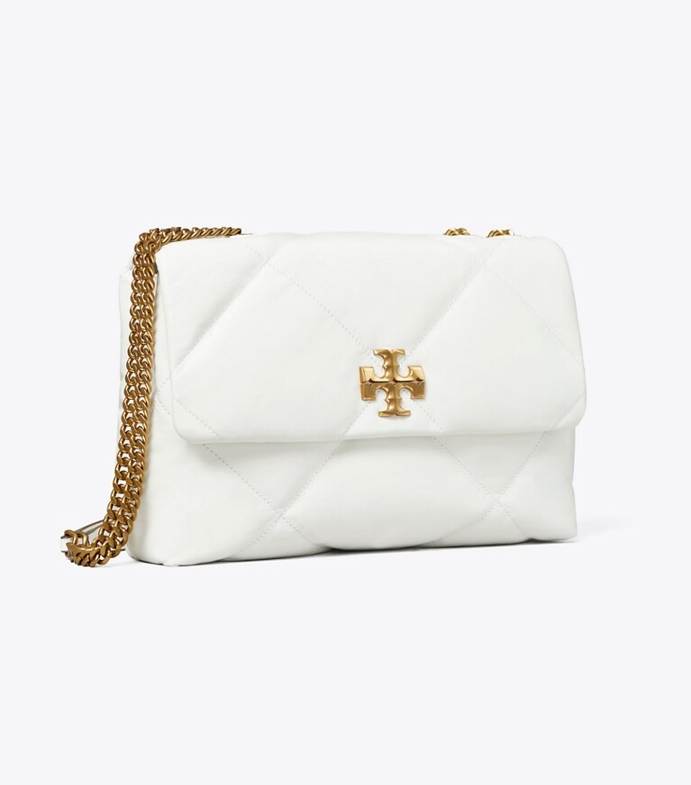 Tory Burch designer sacs porté épaule Sac porté épaule convertible Kira à matelassage losange in Blanc angle