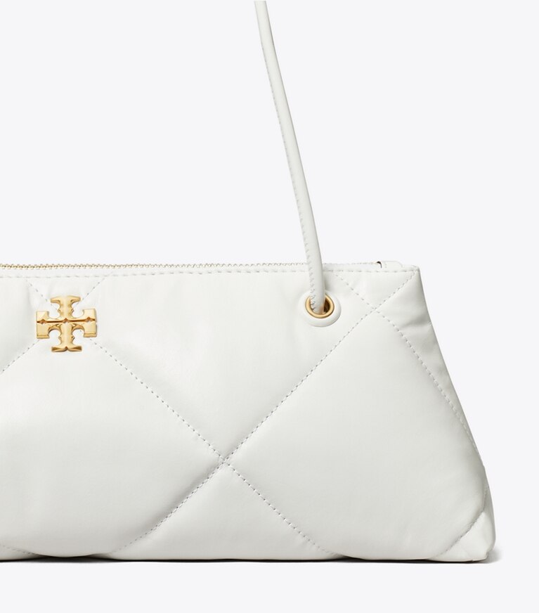 Tory Burch designer sacs porté épaule Sac porté épaule East-West Kira à matelassage losange in Blanc angle