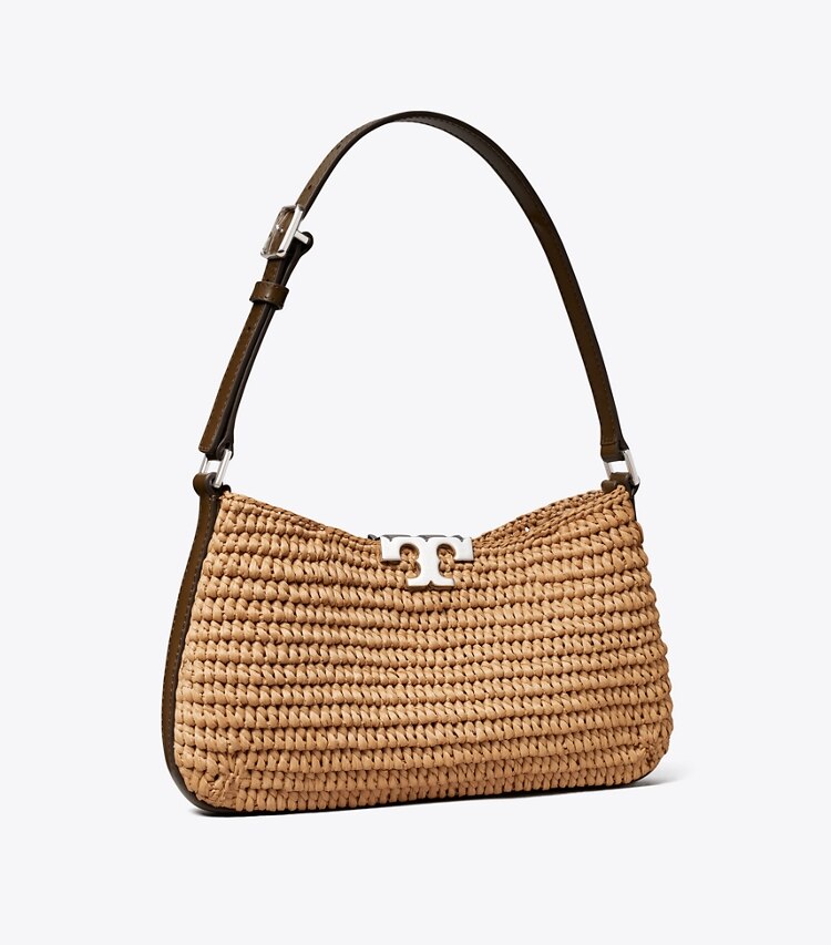 Tory Burch designer sacs porté épaule Sac porté épaule Eleanor Slim en raphia in Honeycomb angle