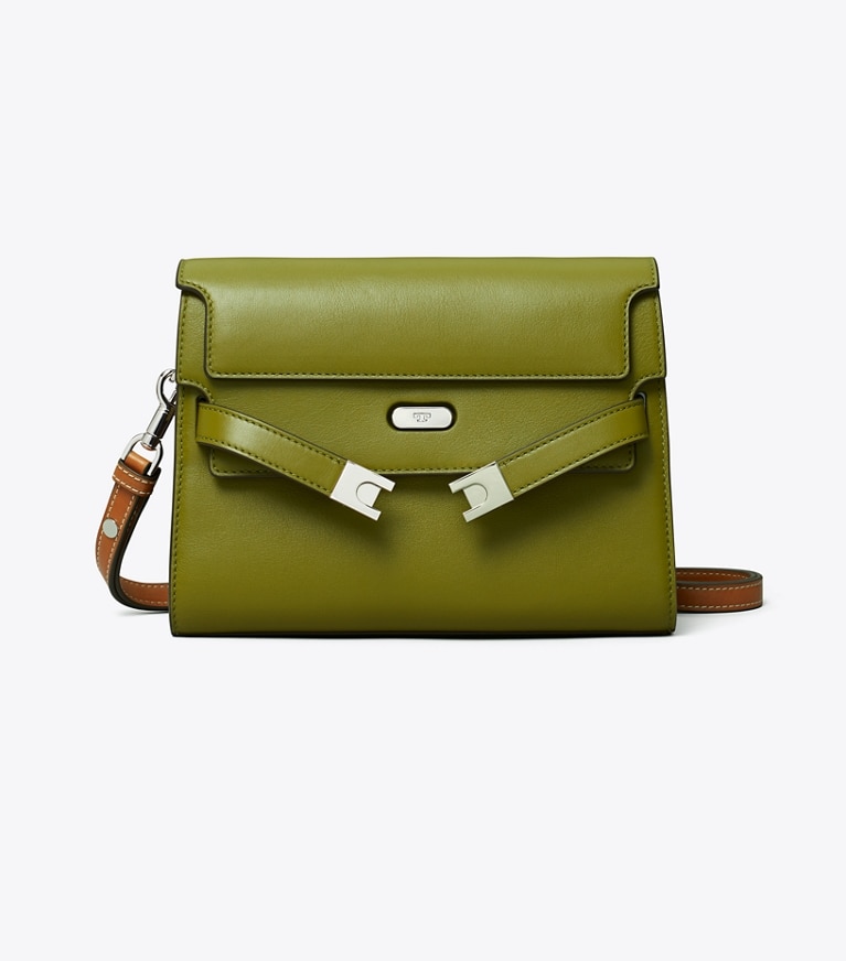 Tory Burch designer sacs porté épaule Sac porté épaule Lee Radziwill in Dark Matcha angle