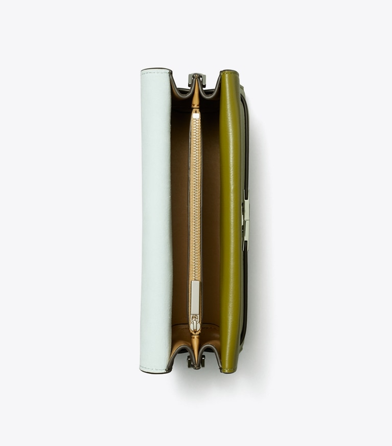 Tory Burch designer sacs porté épaule Sac porté épaule Lee Radziwill in Dark Matcha angle