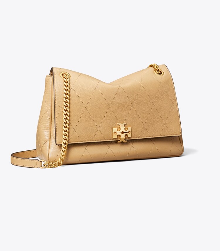 Tory Burch designer sacs porté épaule Sac porté épaule matelassé Charlie in Pecan angle