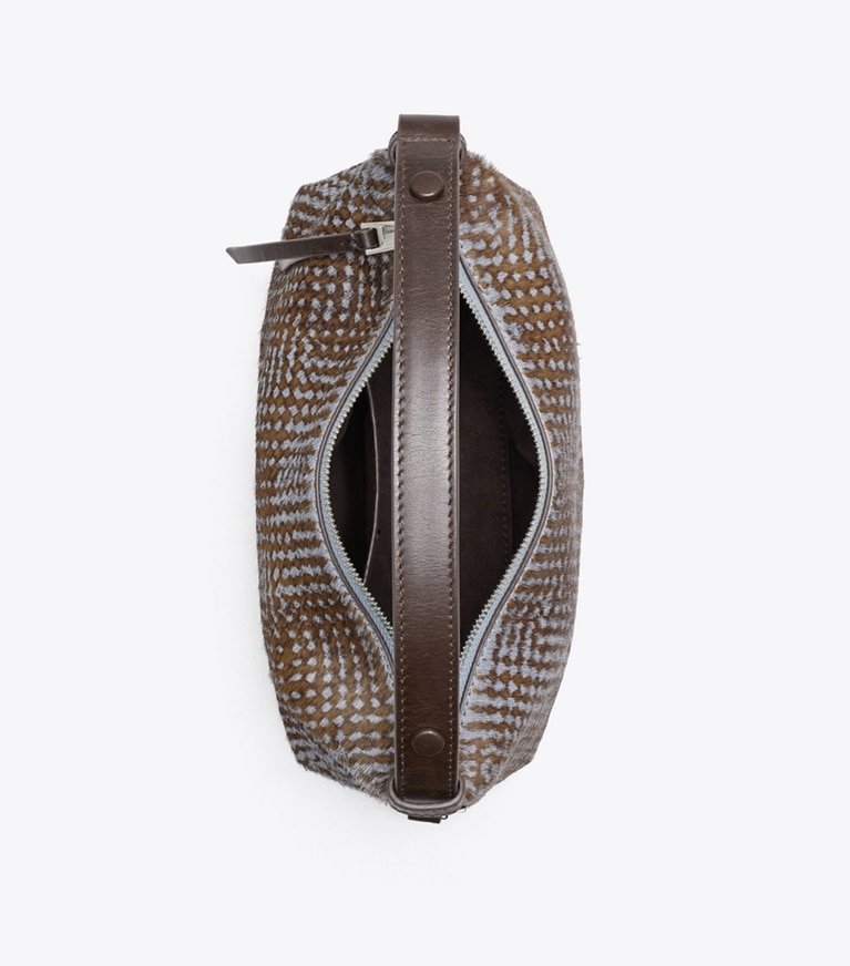 Tory Burch designer sacs porté épaule Sac porté épaule Mellow en cuir de veau façon poulain in Dusky Blue Multi dessus