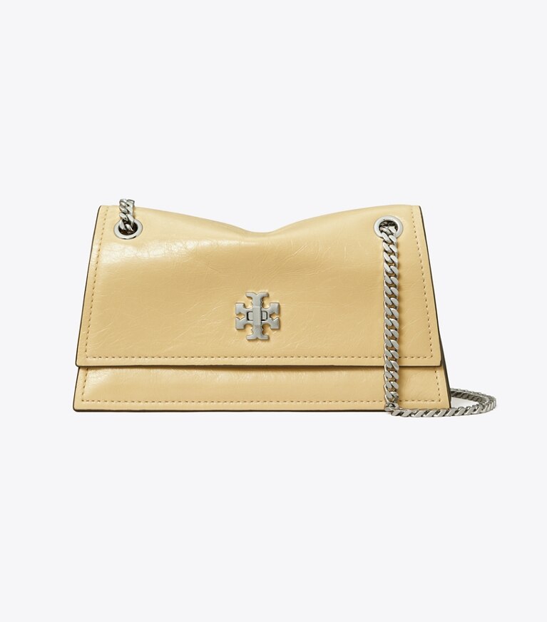 Tory Burch designer sacs porté épaule Sac porté épaule mini Kira à fermoir dans Praline de face