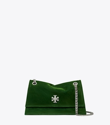 Tory Burch designer sacs porté épaule Sac porté épaule Mini Kira floqué avec fermoir tourniquet in Emerald front