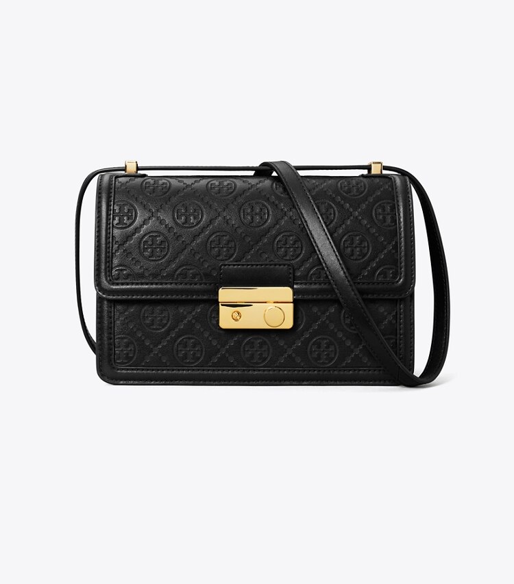 Tory Burch designer sacs porté épaule Sac porté épaule T Monogram en cuir in Black front