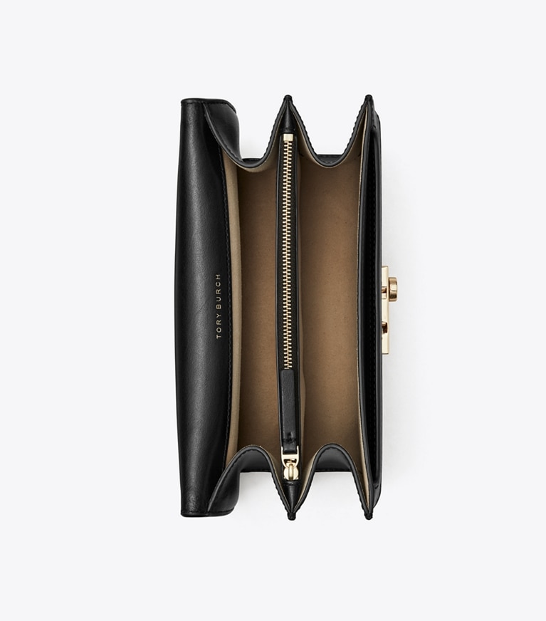 Tory Burch designer sacs porté épaule Sac porté épaule T Monogram en cuir in Black angle