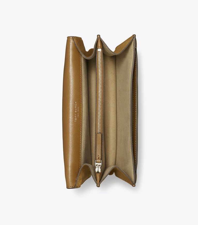Tory Burch designer sacs porté épaule Sac porté épaule T Monogram en daim in CHICORY BROWN angle