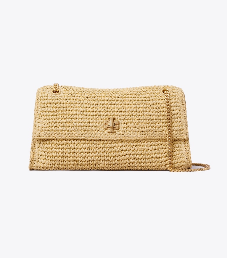 Tory Burch designer sacs porté épaule Sac porté épaule tissé Kira à fermoir tourniquet in Natural front