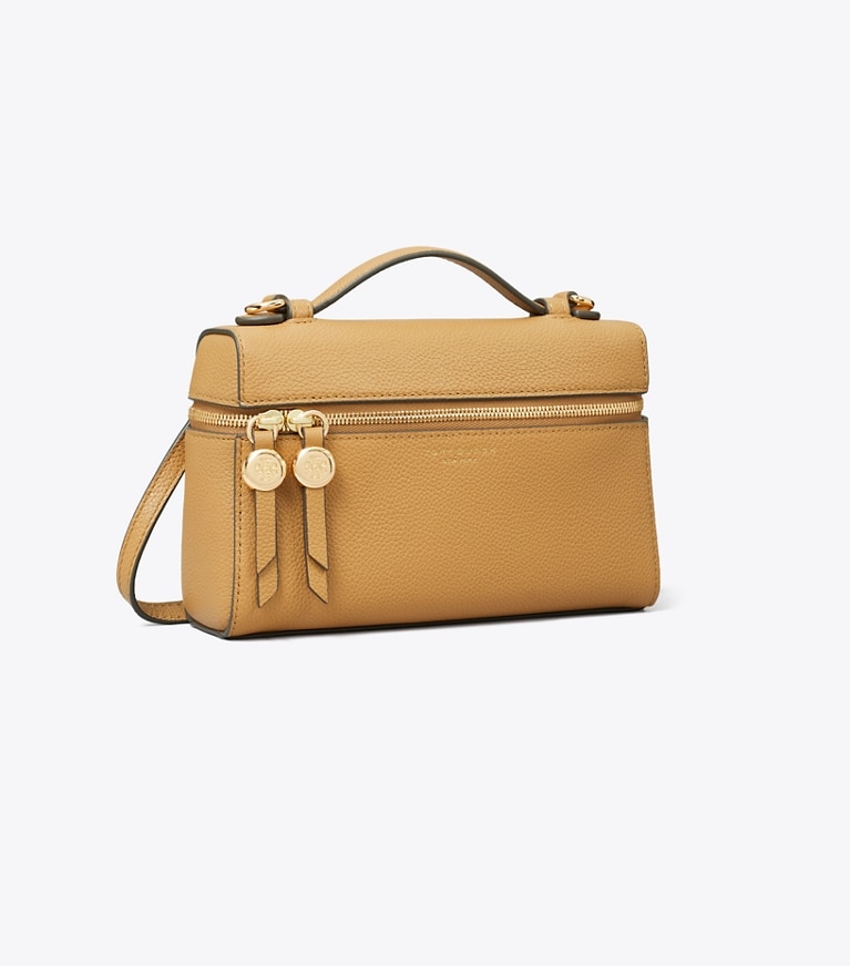 Tory Burch designer mini sacs Sac Romy Slim à poignée in Tiramisu angle