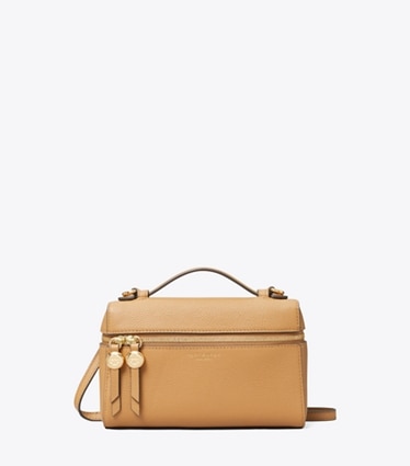 Tory Burch designer mini sacs Sac Romy Slim à poignée in Tiramisu front