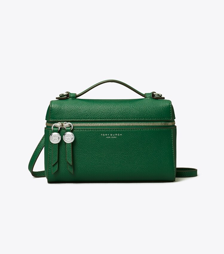 Tory Burch designer mini sacs Sac Romy Slim à poignée in Dark Kale front