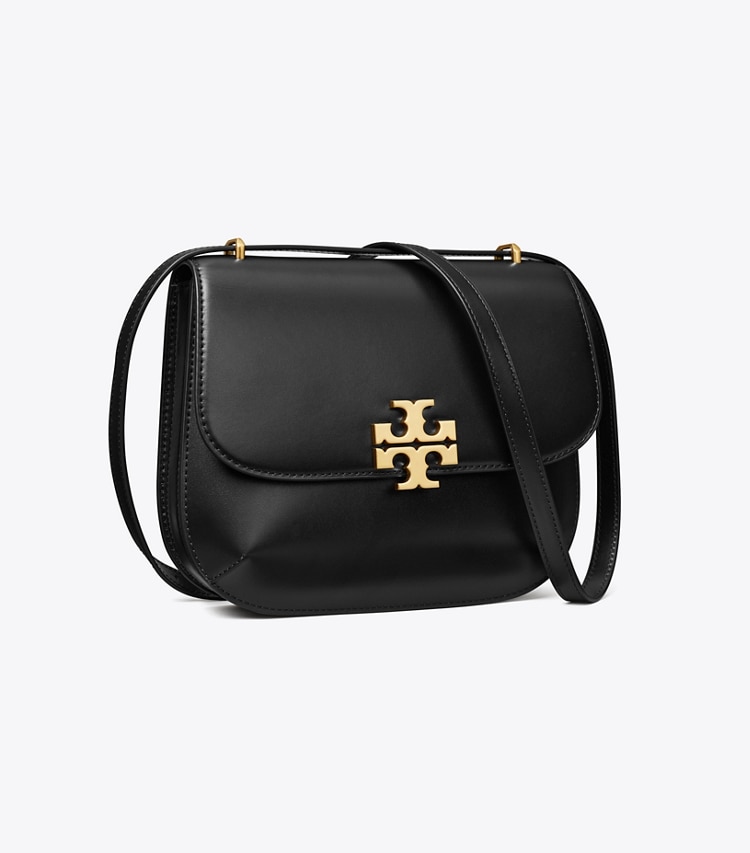 Tory Burch designer sacs porté épaule Sac saddle Eleanor Slim in Black angle