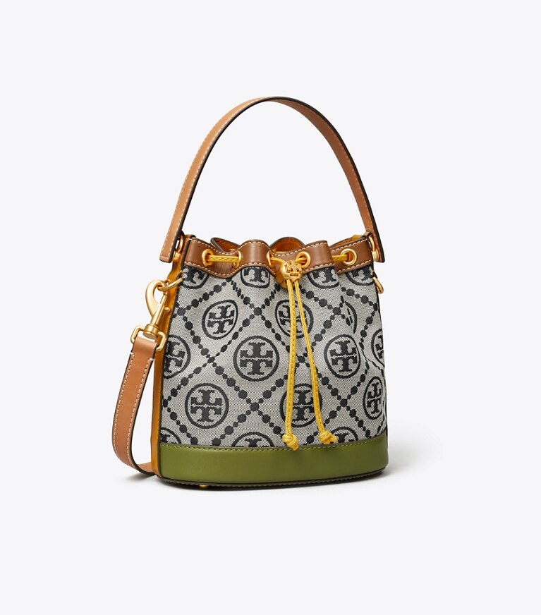 Tory Burch designer sacs à bandoulière Sac seau Colorblock T Monogram dans Tory Navy angle