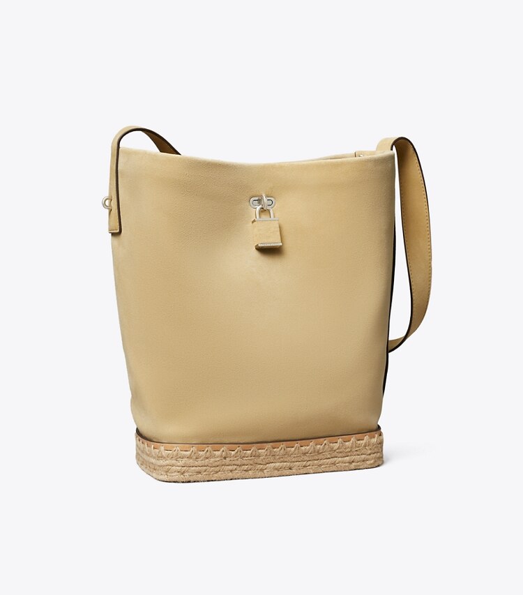 Tory Burch designer sacs porté épaule Sac seau Lock mince en crochet dans Butter angle