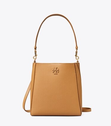 Tory Burch designer sacs hobo Sac seau McGraw dans Tiramisu de face