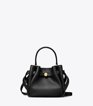 Tory Burch designer sacs à bandoulière Sac seau Mini Romy in Black front