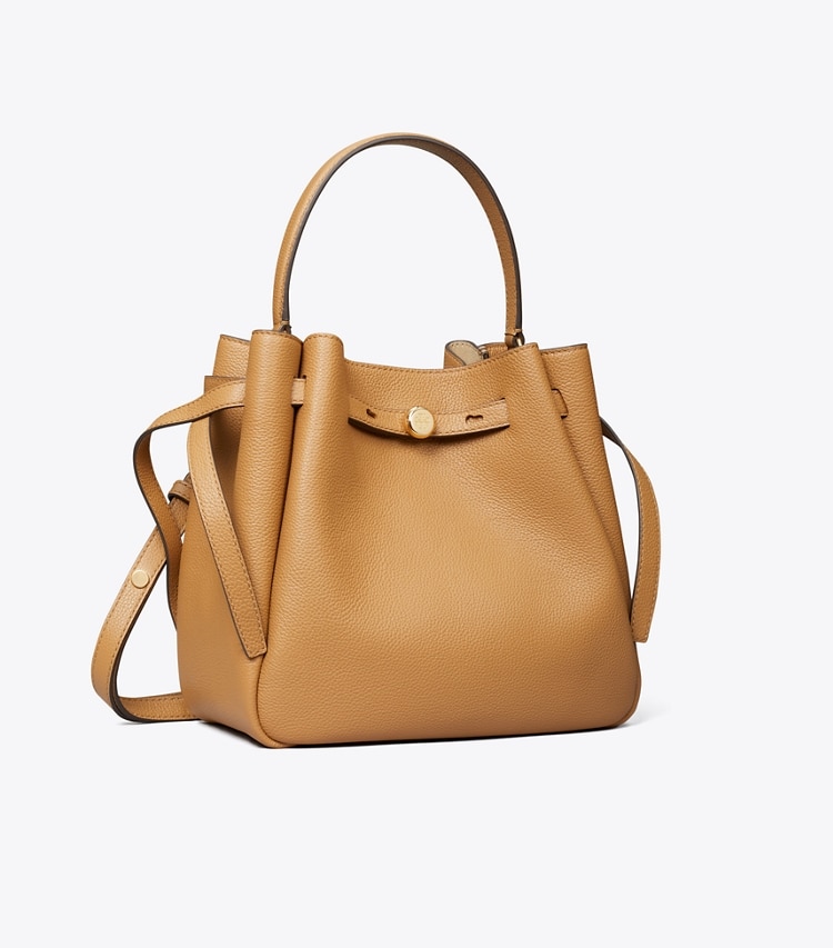 Tory Burch designer sacs à bandoulière Sac seau Romy in Tiramisu angle