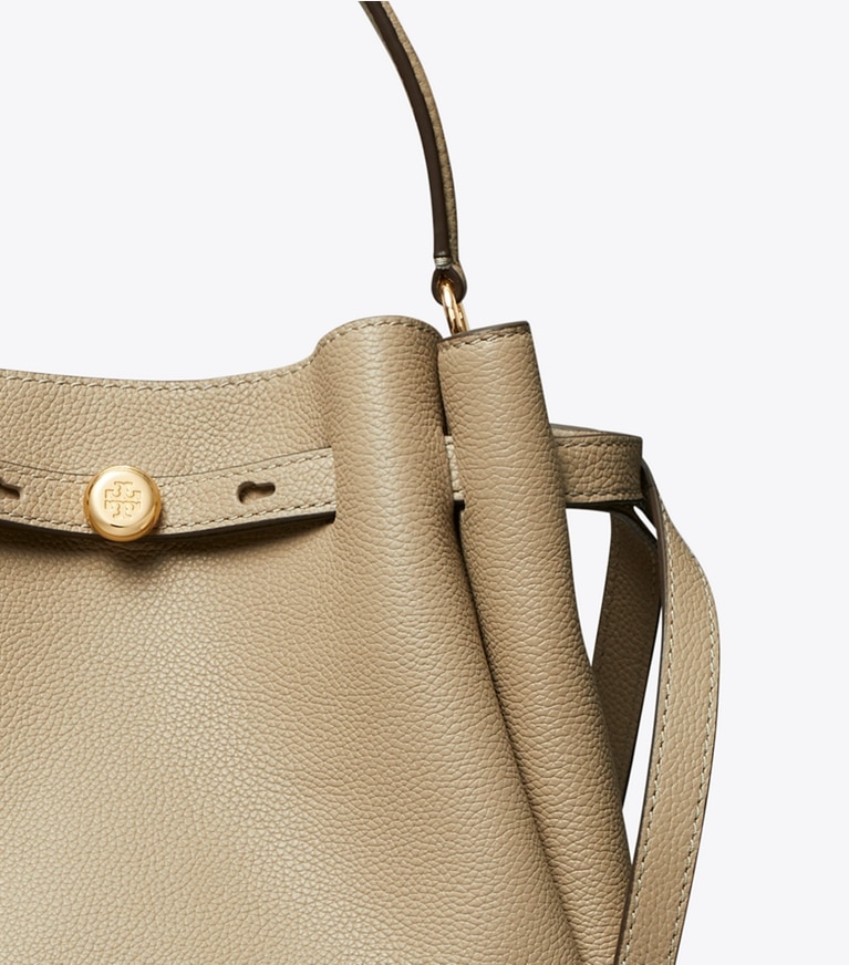 Tory Burch designer sacs à bandoulière Sac seau Romy in Soft Cement informations
