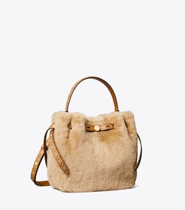 Tory Burch designer sacs à bandoulière Sac seau Romy en rason dans Teddy angle