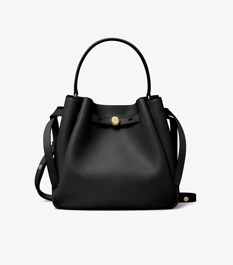 Tory Burch designer sacs à bandoulière Sac seau Romy in Black front