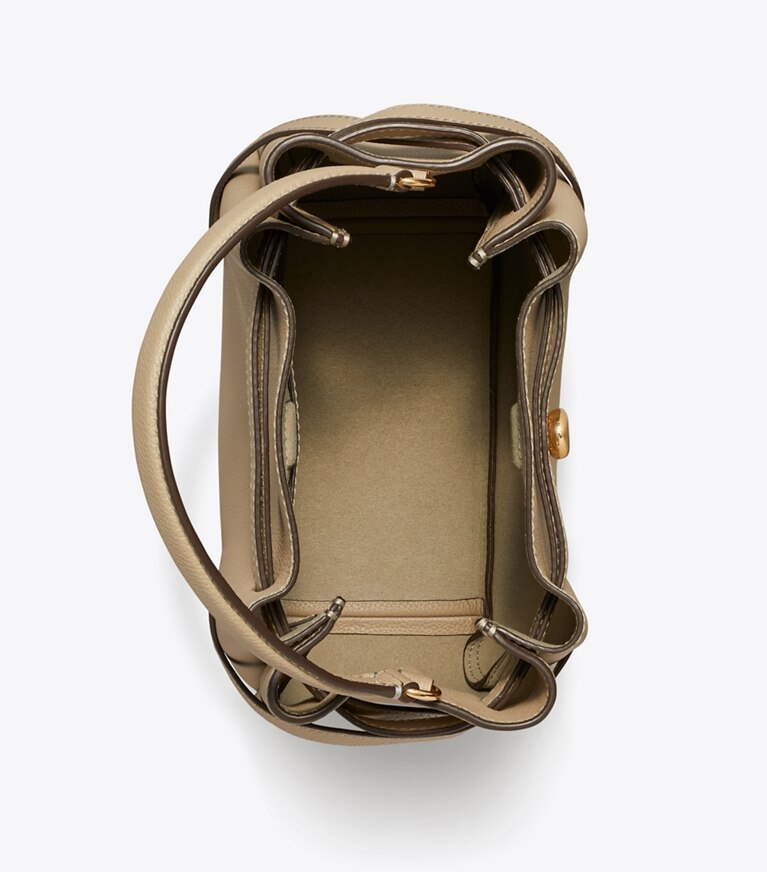 Tory Burch designer sacs à bandoulière Sac seau Romy in Soft Cement dessus