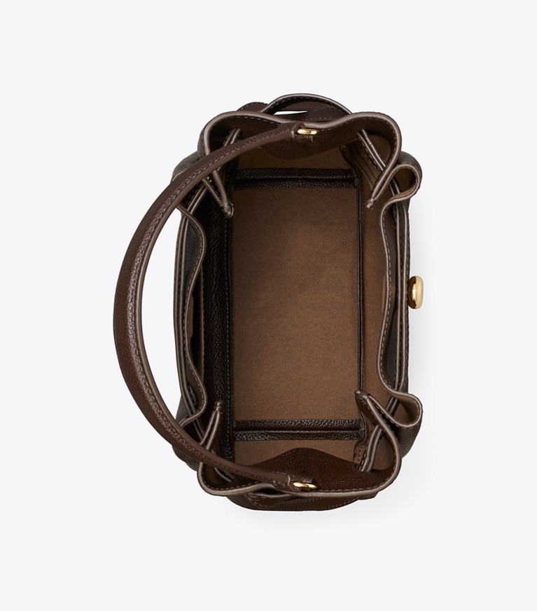 Tory Burch designer sacs à bandoulière Sac seau Romy in Deep Brown dessus