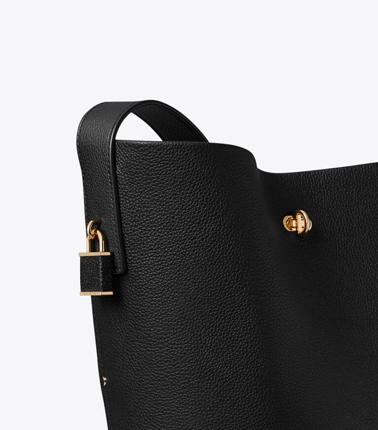 Tory Burch designer sacs porté épaule Sac seau Slim Lock in Black informations