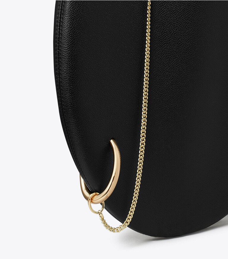 Tory Burch designer sacs porté épaule Sac souple Pierced dans BLACK/GOLD détails