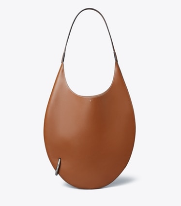 Tory Burch designer sacs porté épaule Sac souple Pierced in Aged Tan front