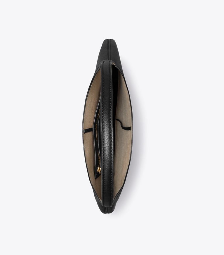 Tory Burch designer sacs porté épaule Sac souple Pierced dans Black vue du dessus