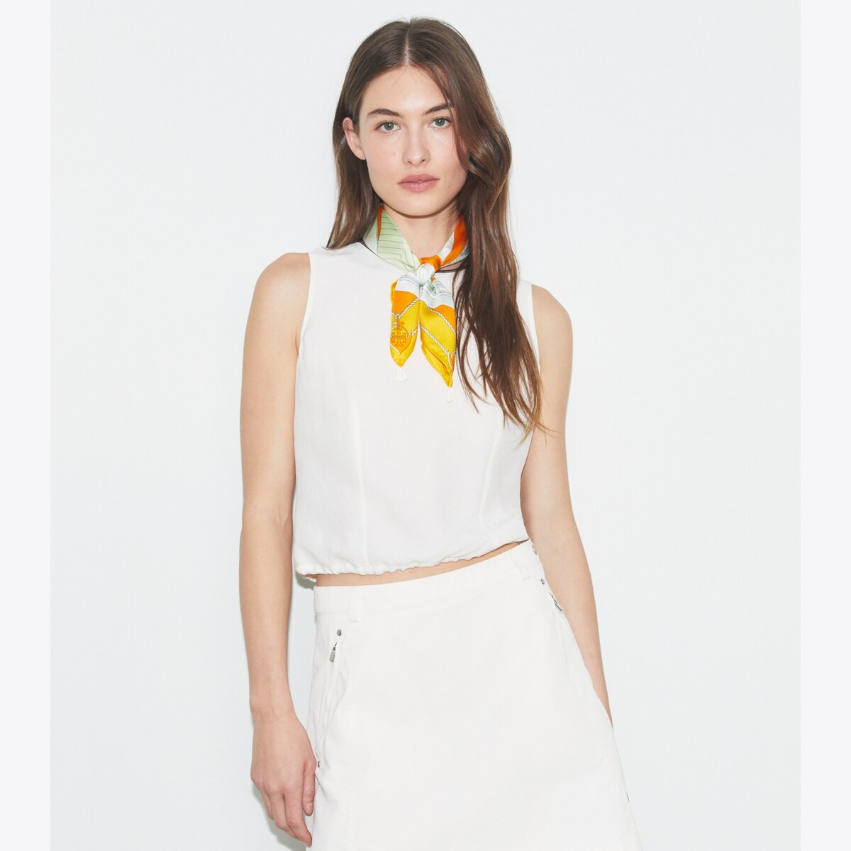 Sailboat Spiral Neckerchief: Women's Designer Scarves | Tory