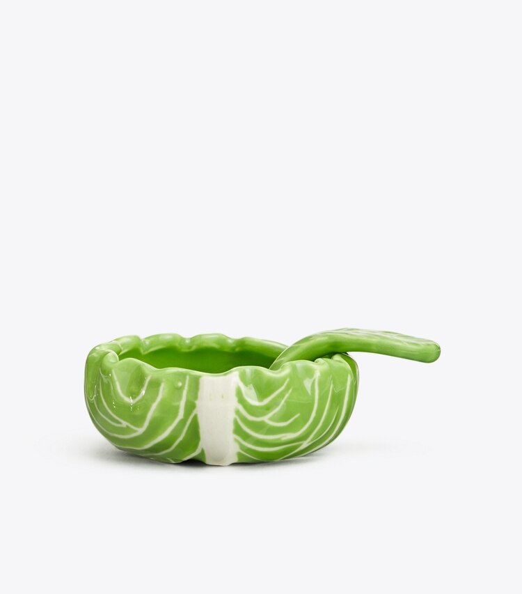 Tory Burch diseñador artículos de mesa & cristalería Salero de vajilla con borde ondulado, set de 2 en Green frente