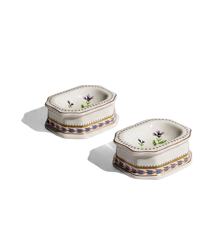 Tory Burch designer décoration Salière, lot de 2 dans Ivory / Multi supplémentaire