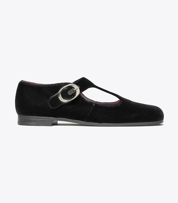 Tory Burch designer mocassins Salomés Violet in PERFECT BLACK side