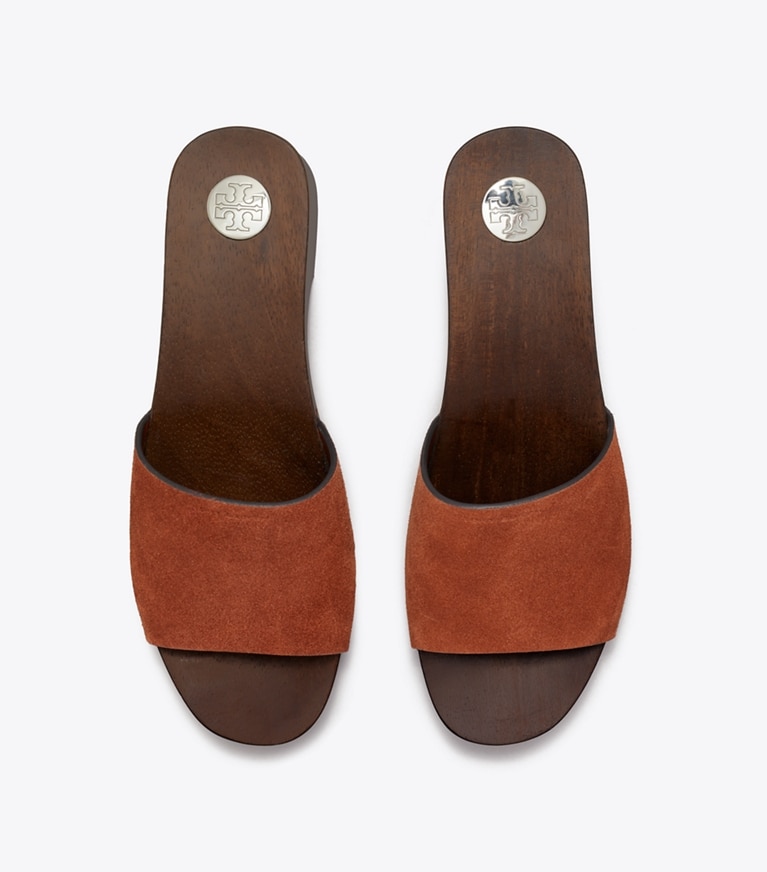 Tory Burch designer sandals Sandal Clog in SEQUOIA overhead